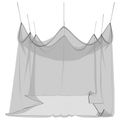 vidaXL Záhradná komárová sieť 220 mesh Čierna 3 x 6 x 2,5 m Polyester