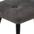 vidaXL Kreslo wingback s podnožkou čierne vintage plátno