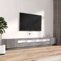 vidaXL 3-dielna súprava TV skriniek s LED sivá sonoma spracované drevo