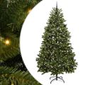 vidaXL Umelý Sklápací Vianočný Stromček Zelená 240 cm PVC a oceľ
