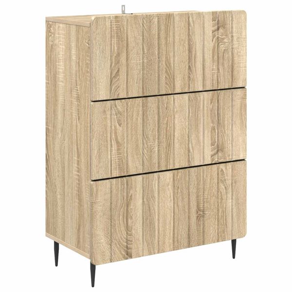 vidaXL Zásuvkový kabinet Dub sonoma 66 x 34,5 x 92 cm Kompozitné drevo