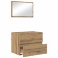 vidaXL Sada kúpeľňového nábytku 2 ks Remeselný dub 57 x 37 x 45 cm