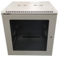 XtendLan 15U/600x600, na zeď, jednodílný, rozložený, skleněné dveře šedý Rozvadec, 19", na stenu, jednodílný, rozložený, výška 15U, 600 x 600, sklenené dvere, kourové sklo, nosnost 60kg, šedý