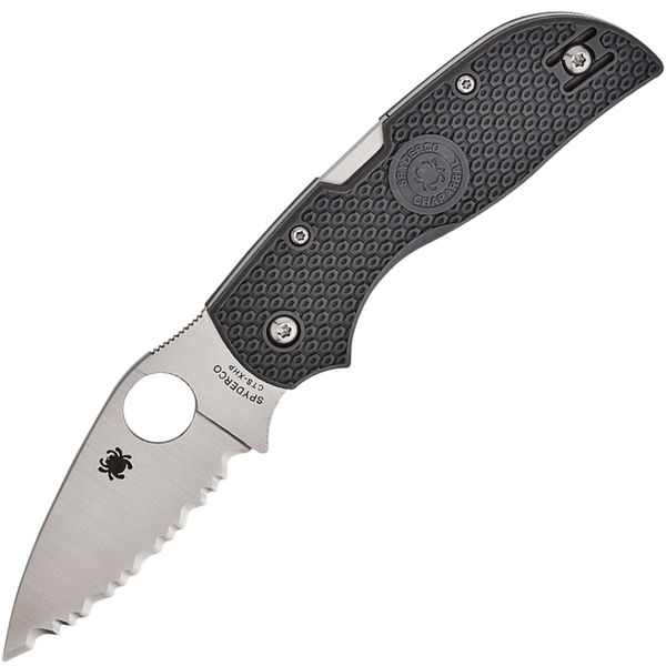 Spyderco C152SGY Chaparral Lightweight Gray vreckový nôž 7,1 cm, zúbkovanie, sivá, FRN