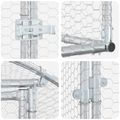 vidaXL Kurník pre kurčatá Strieborná 600 x 200 x 200 cm