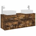 vidaXL Set kabinetov do kúpeľne 3 ks Dymový dub 49,5 x 41 x 63 cm