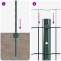 vidaXL Euro oplotenie s pilierom 10 x 0,4 m PVC potiahnutá oceľ Zelená