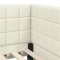 vidaXL Rohový rám postele s čelnou doskou Krémová 80 cm x 200 cm Zamat