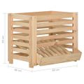 vidaXL Box na zemiaky 60x40x50 cm masívne borovicové drevo