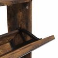 vidaXL Botník so zrkadlom 5-poschodový dymový dub 63x17x169,5 cm