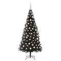 vidaXL Vianočný stromček Čierna 180 cm PVC