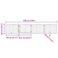 vidaXL Brána pre psa s dverami skladacia 4 panely 320cm topoľové drevo