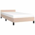 vidaXL Posteľný rám s čelom bez matraca kapučínový 80x200 cm