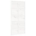 vidaXL Dvere do stodoly biele 100x1,8x214 cm masívna borovica