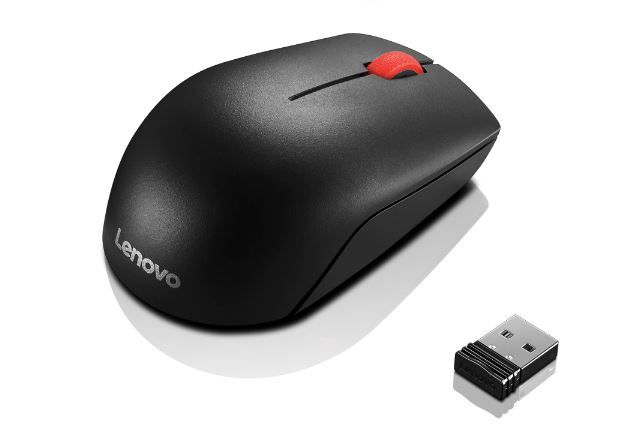 Lenovo Essential/Cestovná/Optická/1 000 DPI/Bezdrôtová USB/Čierna