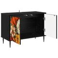 vidaXL TV skrinka GENNEP 69 x 33 x 50,5 cm Čierny dub Kompozitné drevo