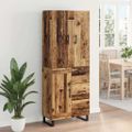 vidaXL Highboard 2 ks Staré drevo 69,5 x 34 x 180 cm