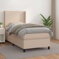vidaXL Boxspring posteľ s matracom kapučínová 90x190 cm umelá koža