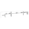 vidaXL TV skrinka s LED svetlami lesklá biela 260x36,5x40 cm
