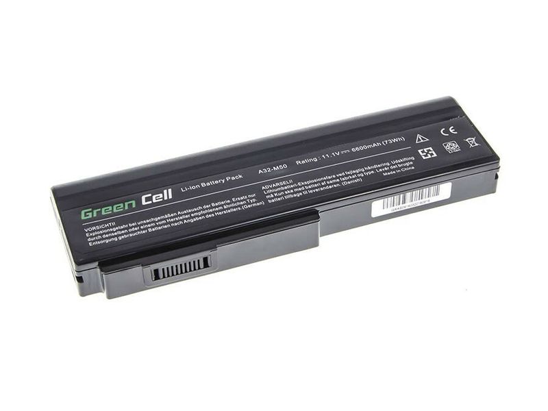 AS09 Green Cell Battery for Asus A32-M50 A32-N61 N43 N53 G50 L50 M50 M60 N61VN / 11,1V 6600mAh