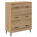 vidaXL Highboard 2 ks Remeselný dub 69,5 x 34 x 180 cm