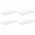 vidaXL Plávajúce nástenné police 4 ks, lesklé biele 50x23,5x3,8 cm, MDF
