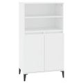 vidaXL Vysoká skrinka biela 60x36x110 cm spracované drevo