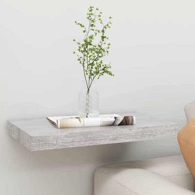 vidaXL Plávajúca nástenná polica betónovo sivá 50x23,5x3,8 cm MDF