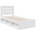 vidaXL Rám postele Biela 90 x 190 cm Masívne borovicové drevo
