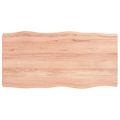 vidaXL Stolová doska svetlohnedá 100x50x(2-6)cm ošetrený masív hrany