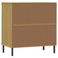 vidaXL Komoda s 3 zásuvkami hnedá 77x40x79,5 cm masívne drevo OSLO