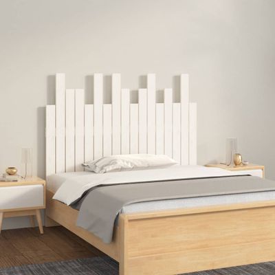 vidaXL Nástenné čelo postele biele 108x3x80 cm masívna borovica