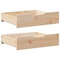 vidaXL Zásuvky pod posteľ s kolieskami 2 ks 65x55x17 cm borovica