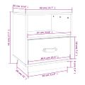 vidaXL Nočné stolíky 2 ks biele 40x34x45 cm borovicový masív