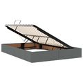 vidaXL Postel s úložným prostorem a matrací Tmavosivá 160 x 200 cm