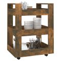 vidaXL Kuchynský vozík dymový dub 60x45x80 cm spracované drevo
