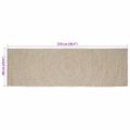 vidaXL Koberec do oblasti Prírodná a biela 60 x 250 cm Juta