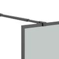 vidaXL Sprchová stena s policou čierna 80x195 cm ESG sklo a hliník