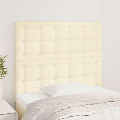 vidaXL Čelo postele krémové 80x5x118/128 cm umelá koža