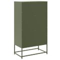 vidaXL Vysoká skrinka olivovozelená 68,5x38,5x123,5 cm oceľ