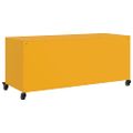 vidaXL TV skrinka horčicovožltá 100,5x39x43,5 cm oceľ