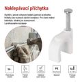 Príchytka káblová 10 mm, biela, balenie 50 ks / EMOS A2826