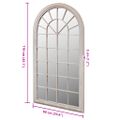 vidaXL Rustikálne záhradné zrkadlo 60x116 cm, do interiéru a exteriéru