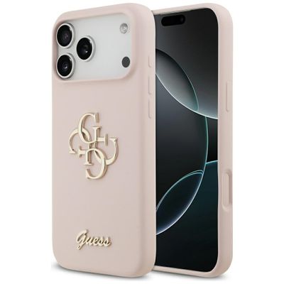 Obal Guess Silicone Big 4G Script pre iPhone 17 Pro Max ružová