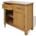vidaXL Komoda 90x33,5x83 cm, dubový masív