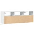 vidaXL Nástenná TV skrinka s LED, biela 130x31x45 cm