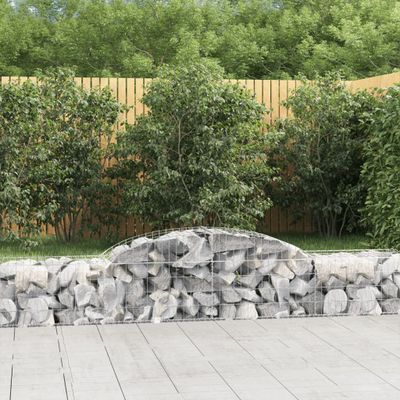vidaXL Oblúkový gabionový kôš 8 ks 300x50x40/60 cm pozinkované železo