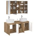 vidaXL Set kabinetov do kúpeľne 4 ks Dub artisan Kompozitné drevo