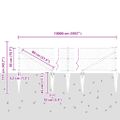 vidaXL Hexagonálny plot s stĺpom 100 x 0,5 m PVC potiahnutá oceľ Sivá