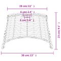 vidaXL Tienidlo na stropnú lampu hnedá Ø38x23 cm prútený